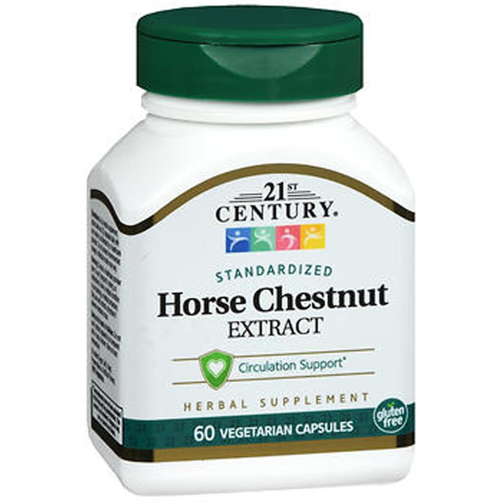 21. Yüzyıl At Chestnut Seed Vegetarian Capsules - 60 ct, 3 Paket