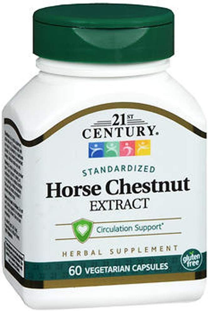 21. Yüzyıl At Chestnut Seed Vegetarian Capsules - 60 ct, 3 Paket