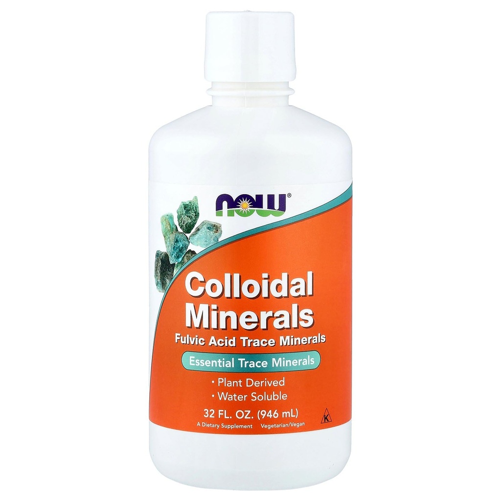 Şimdi Gıdalar Tamamlar, Colloidal Mineraller, Bitki Türlü, Essential Trace Mineralleri, 32-Ounce
