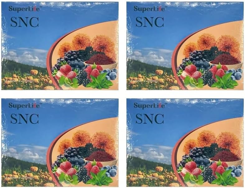 Genric 4 Packs SNC Super Life Neuron Care Support Eyesight Find Vision Blur Cognitive Kuru (15 Sachets/Box), Blue Packs SNC Super Life Neuron Care Support Eyesight improve Vision Blur Cognitive Kuru (15 Sachets/Box)