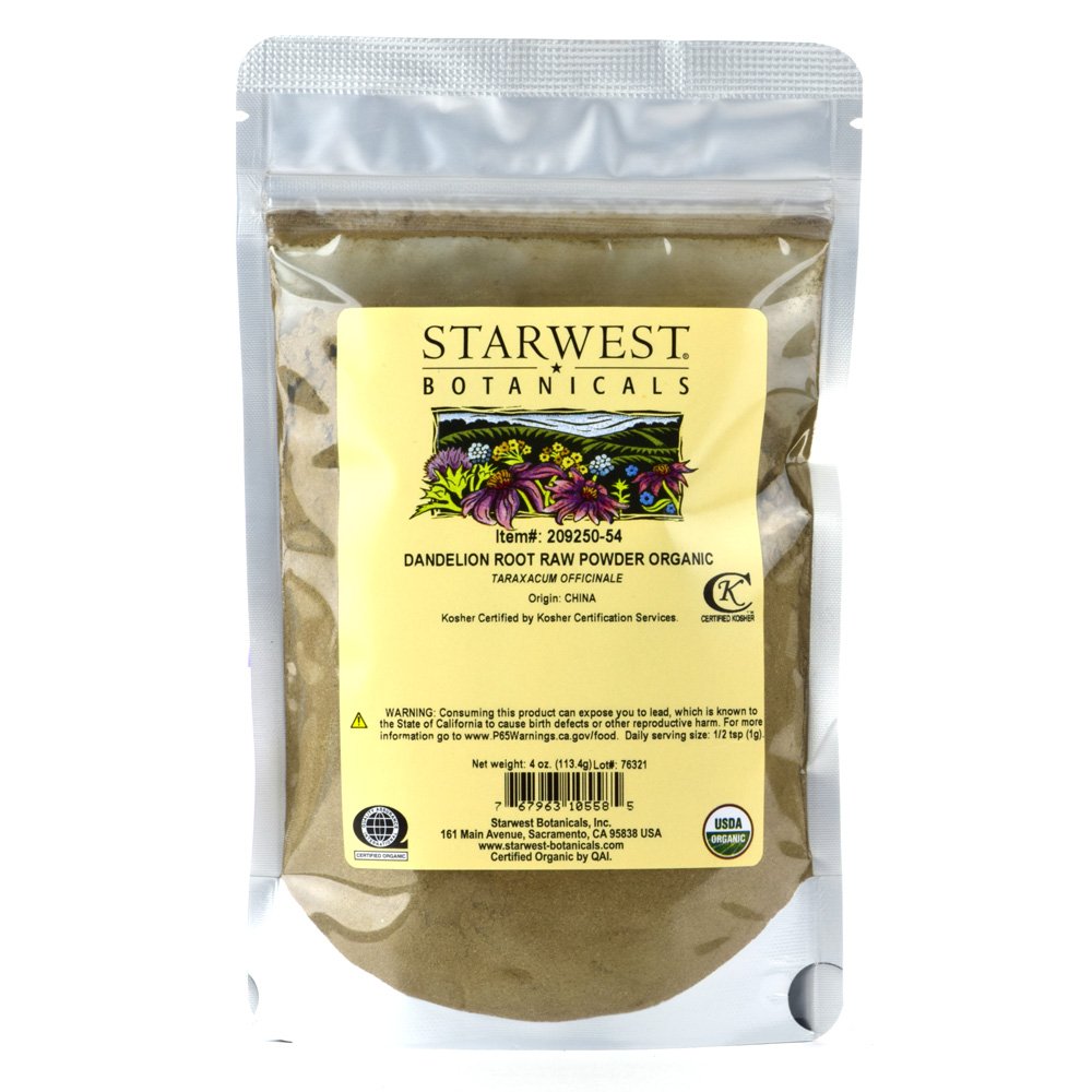 Starwest Botaniks Organik Dandelion Root Toz, 4 Ounces