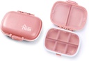 Holii 2PS 8 Karşılaştırmalı Seyahat Pill Organizer, Purse Daily Pill Box Portable Medicine Organizer Vitamin Sahibi Konteyner (Işık Pink) için Pocket Eczanesi