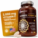 OmniBiotics Ultimate Vitamin C Supplement 2000 mg - çinko, Elderberry Extract ve D3 ile - Yüksek Potency Immune Support & Collagen ATM - 120 Vegan Tablet