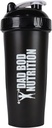 Baba Bod Beslenme Komik Protein Shaker Şişe 28 Ounce Su Kupası (Black Lid)