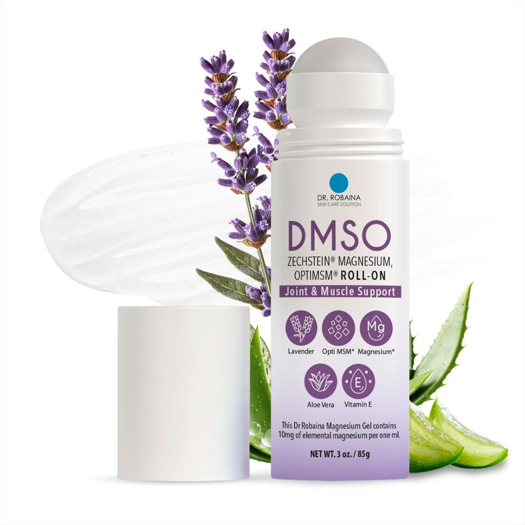 Dr. Robaina DMSO Lavender Roll-On – Ultimate Skin Comfort & Nourishment |% 99.9 Pure Farm Grade with Arnica, Magnezyum, Aloe Vera, Vitamin E | Made in the USA