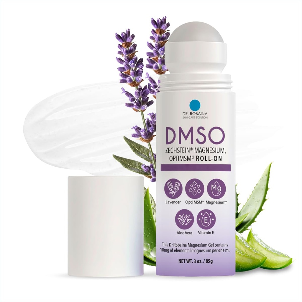Dr. Robaina DMSO Lavender Roll-On – Ultimate Skin Comfort & Nourishment |% 99.9 Pure Farm Grade with Arnica, Magnezyum, Aloe Vera, Vitamin E | Made in the USA
