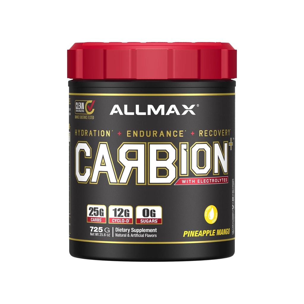 ALLMAX Beslenme - CARBION+ Electrolytes, Supports Endurance, Recovery ve Egzersiz Performansı, Gluten Free ve Vegan, Pineapple Mango, 25 Hizmet