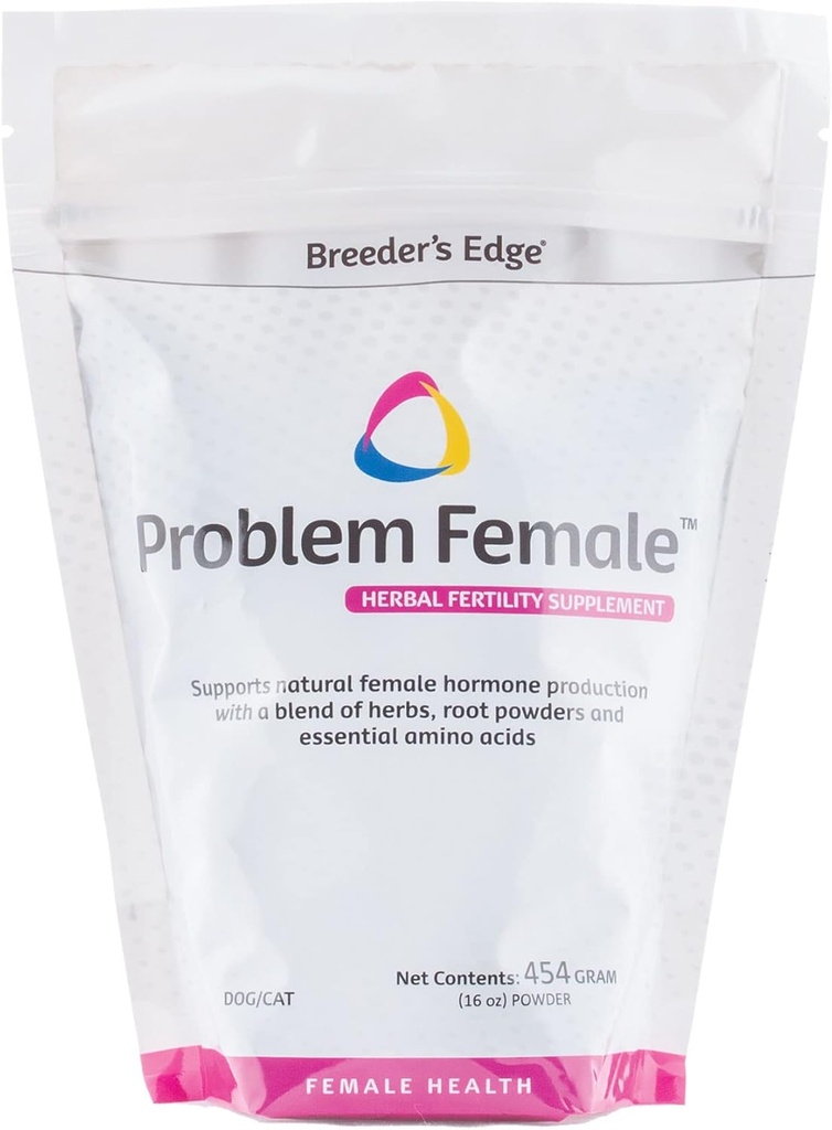 Breeder's Edge Problem Kadın, Hormonal Destek Kadın Köpekler ve Kediler için Tamam, Destekler Üreme Denge & Hamile Bakım, 454 gm