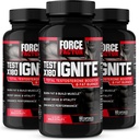 FORCE FACTOR Test X180 Ignite, Testosterone Booster & Fat Burner για τους άνδρες, Testosterone συμπλήρωμα για να βοηθήσει στην οικοδόμηση μυών, την αύξηση της ενέργειας, και την ενίσχυση της ζωτικότητας και της απόδοσης, 60 Count (Pack of 3)
