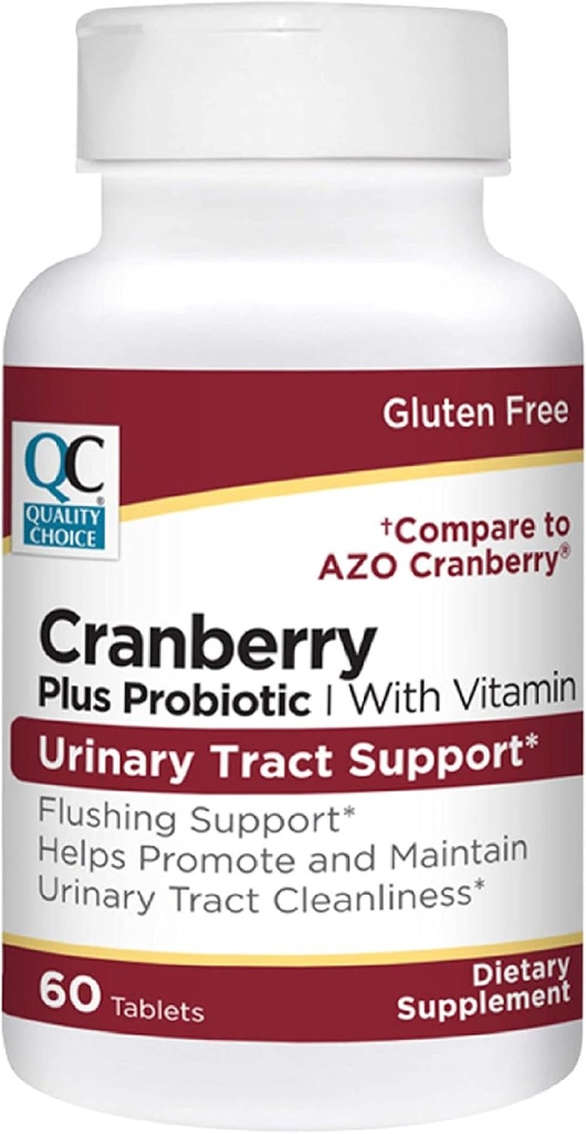 Quality Choice Urinary Tract Support Cranberry + Probiyotik Tabletler 60 Count