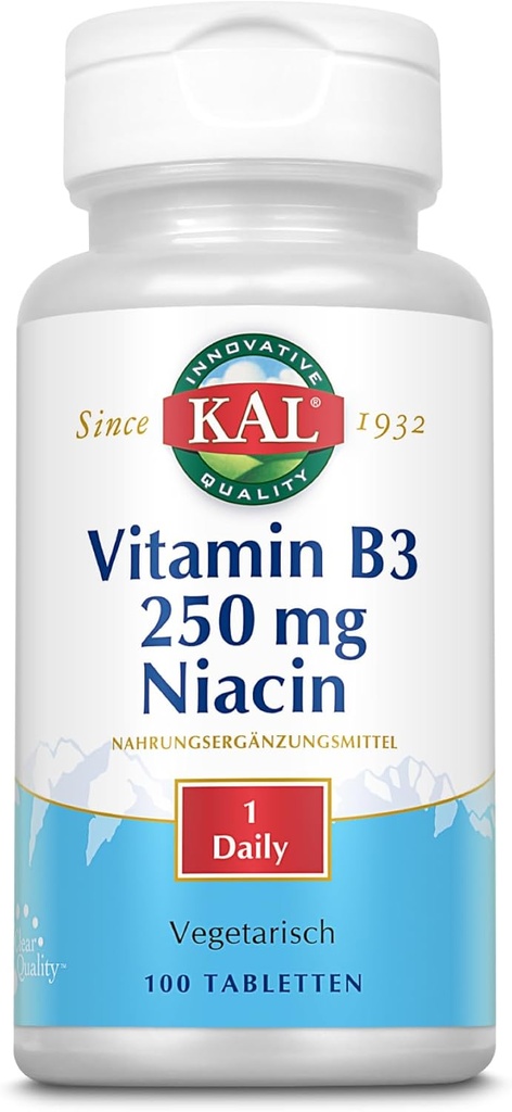 Kal 250 Mg Niacin Tabletleri, 100 Kont