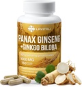 BTC & Ginkgo Biloba 150 Veggie Capsules, Enerji BTC Köklü Toz, Ginkgo Biloba Extract, 100% Natural & Non-GMO, Vegan, Gluten Free, Dairy Free,