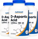 Nutricost D-Aspartic Acid Capsules (180 Caps) (3 Şişe)