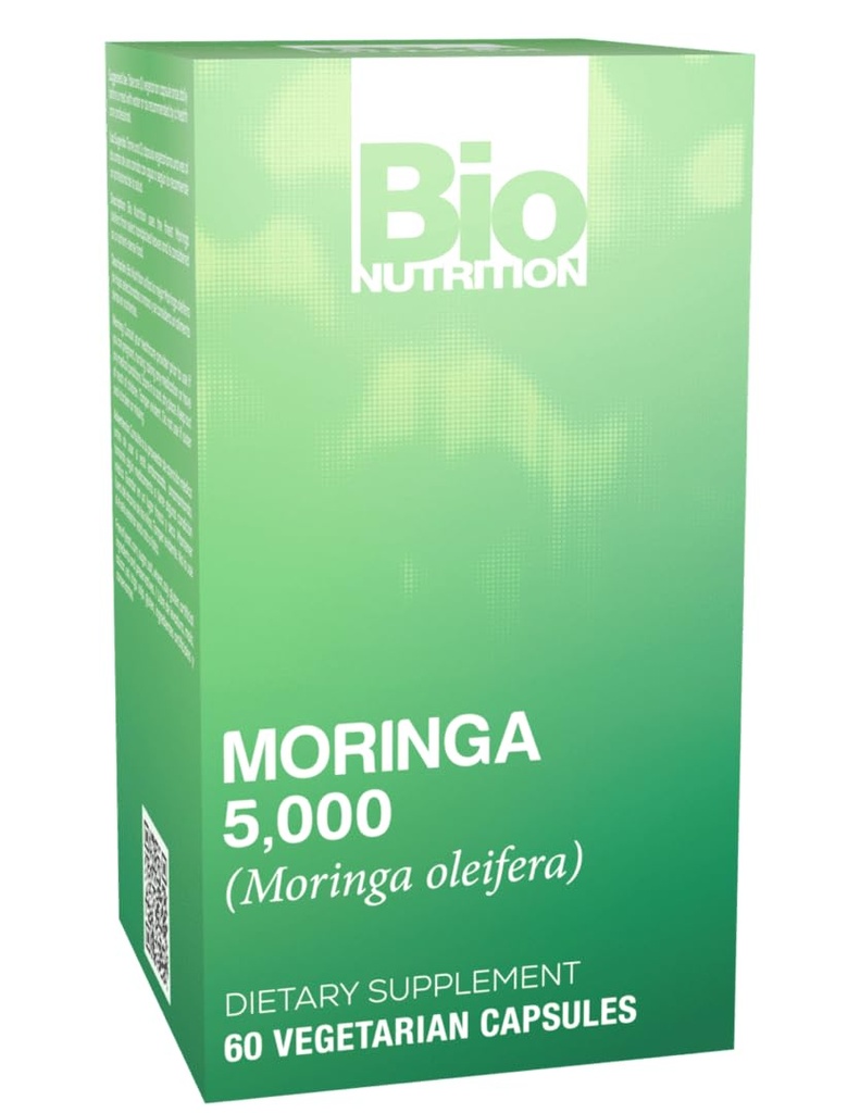 Bio Beslenme Moringa 5000 mg 60 Vejetaryen Capsules | Tamam Yeşil Superfood | Nature's Multivitamin | Enerji ve Gut Health