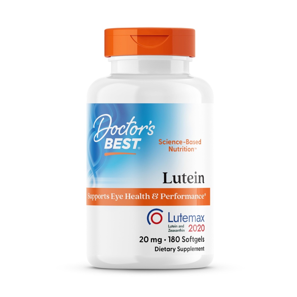 Doktor'un En İyi Lutein, 20 mg, Destekler Eye Health & Performance, Non-GMO, Gluten Free 180 Softgels