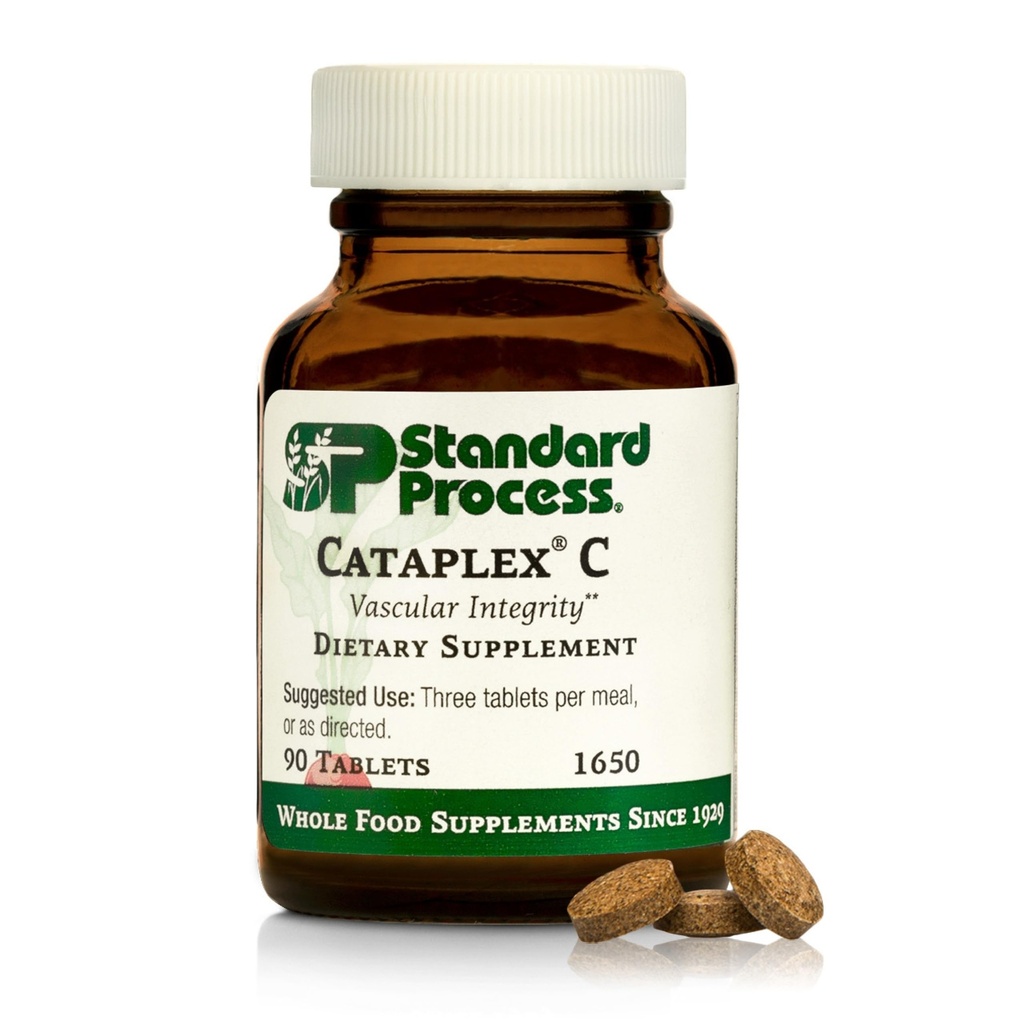 Standard Process Catablex C - Υποστήριξη ανοσοποιητικού, Adrenal Support, and Skin and Bone Health Supplement with Vitamin C, Magnesium Citrate, Calcium, Sunflower Lecithin, and More - 90 Tablets