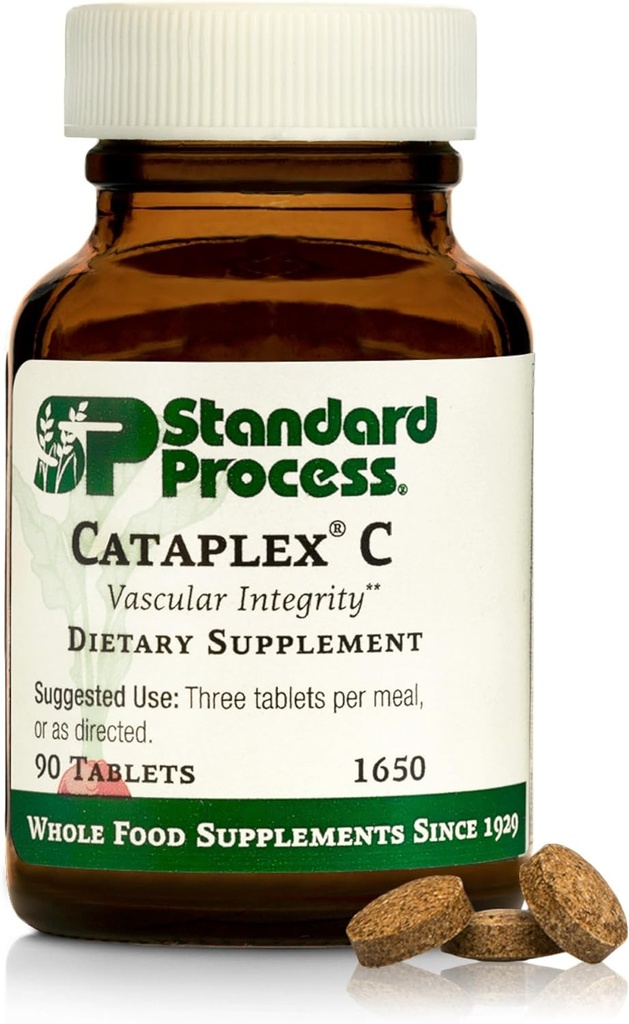 Standart Süreç Cataplex C - Immune Support, Adrenal Support, ve Skin ve Bone Health Supplement C, Magnezyum Citrate,dis, Sunflower Lecithin ve More - 90 Tabletler