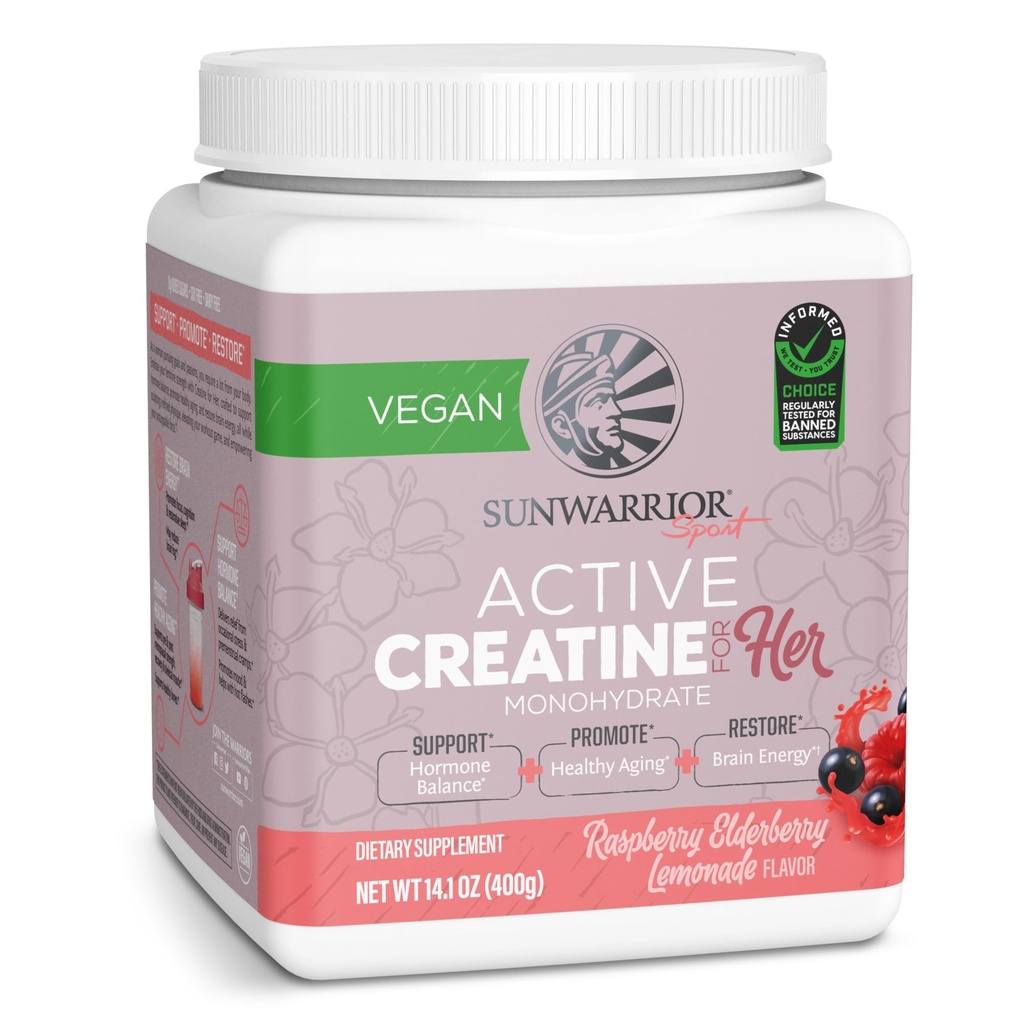 Sunwarrior Creatine για τις γυναίκες Monohydrate σκόνη μικρονιωμένο συμπλήρωμα αποκατάστασης πριν από την προπόνηση Υποστήριξη μυϊκή οικοδόμηση δύναμη Εκπαίδευση γνωμάτευση 