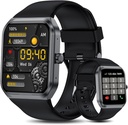 Έξυπνα ρολόγια για άνδρες γυναίκες (Answer Make Call), 1.95" Fitness Watch with Blood Oxygen Heart Rate Sleep Monitor, 100+ Sports IP68 Αδιάβροχο ρολόι καταλληλότητας για Android iOS τηλέφωνα