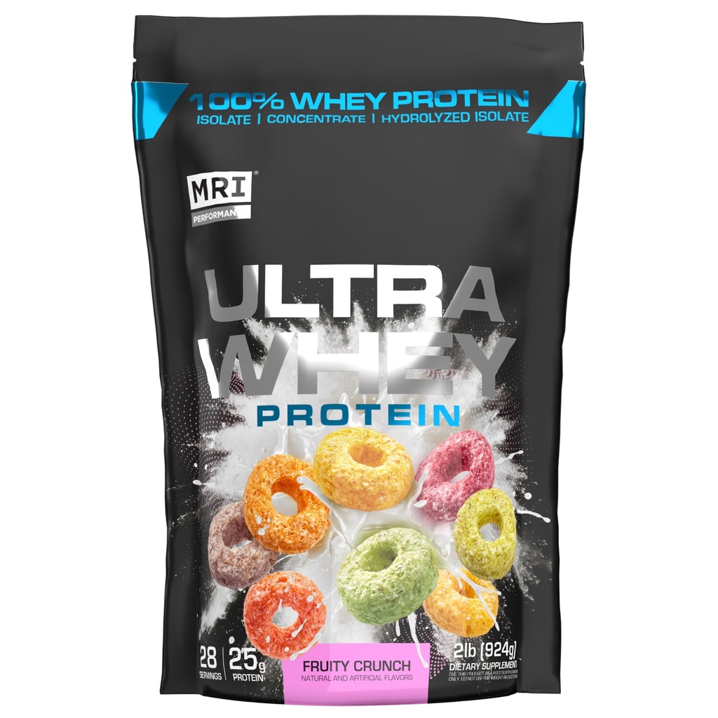 MRG Performans Ultra Whey Protein 25g Triple-Blend of Hydrolyzed, Isolate & Temp for Muscle Recovery, Lean Strength & Daily protein Support (Fruity Crunch, 28 Hizmet)