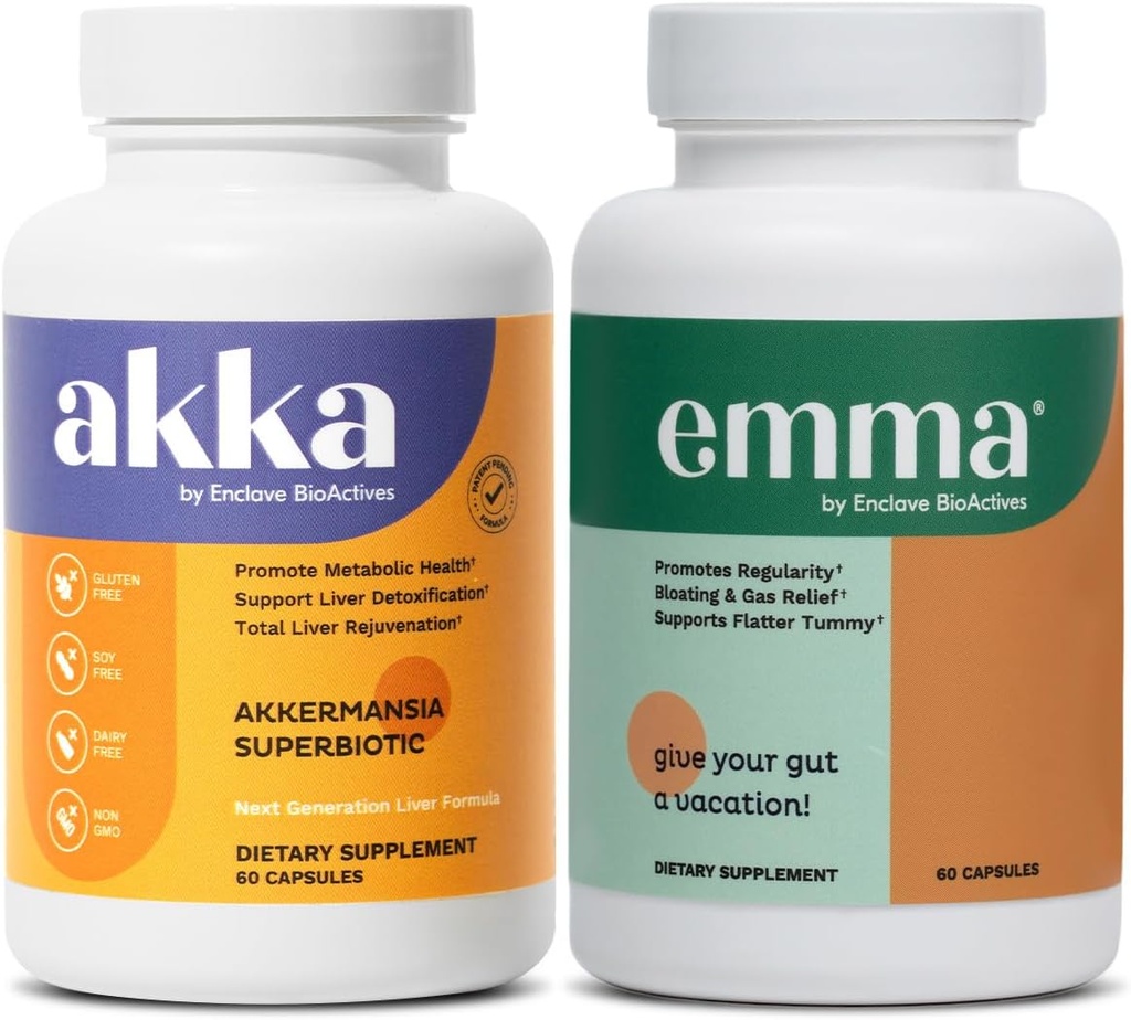 Emma Akka Liver Cleanse Detox & Repair Gut Health – Πλήρης δέσμη ευεξίας με μαγνήσιο, βερβερίνη, βιταμίνη D & More to Support Gut, συκώτι, μεταβολισμός, ανοσία & καθαρισμός του παχέος εντέρου