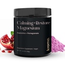 Kroma Calming + Magnezyum Toz - L-Theanine for Relaxation, Sleep Cycle & Digestive Support – Muscle Recovery Supplement – Pomegranate Flavor – 4.4 oz, 30 Hizmet