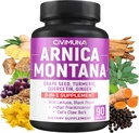 Arnica Κάψουλες με Άρνικα, Σπόροι σταφυλιού, Κουρκουμάς και Περισσότερα - 90 Κάψουλες για 3 Μήνες Προμήθεια