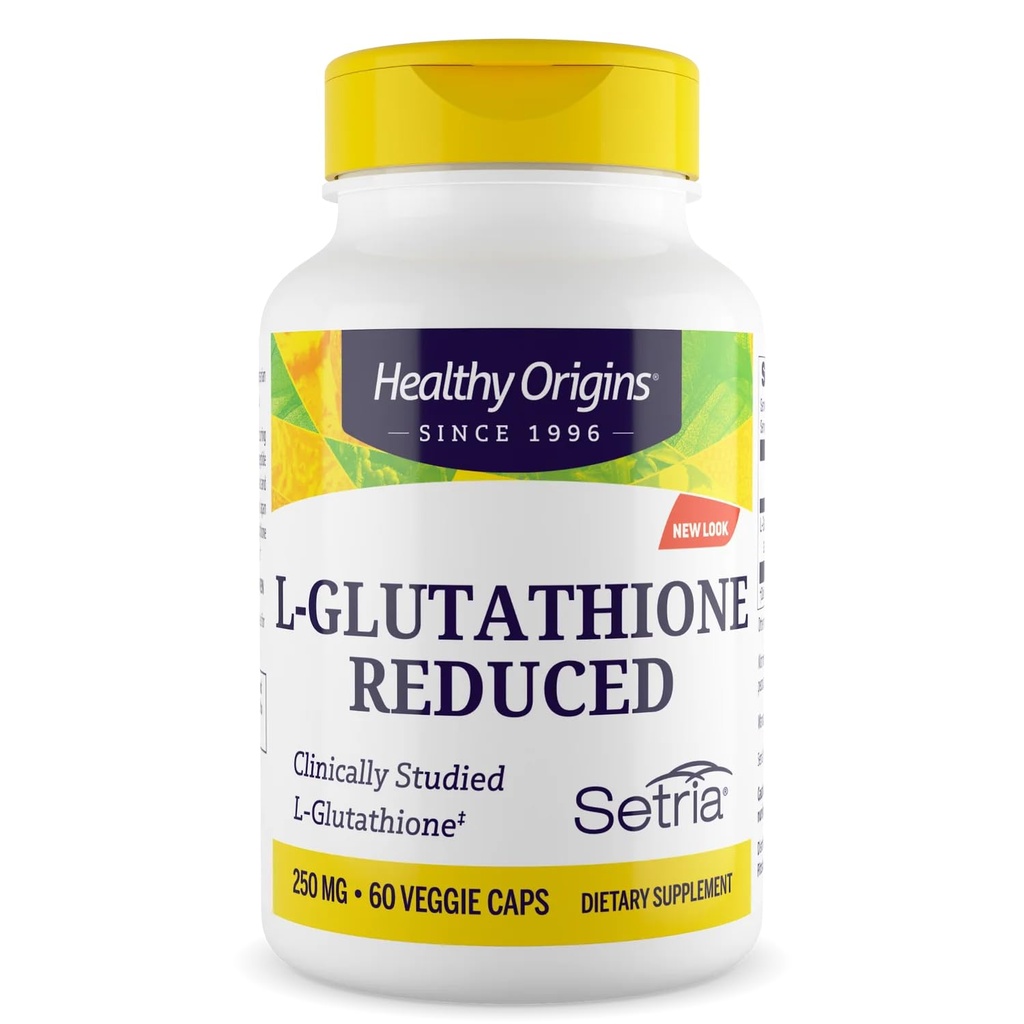 Sağlıklı Origins L-Glutathione 250 mg (Setria, Non-GMO, Gluten Free, Antioksi, Immune Support, Skin Support), 60 Veggie Caps