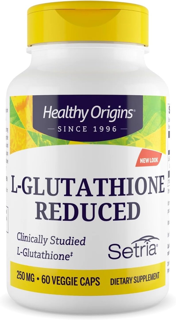 Sağlıklı Origins L-Glutathione 250 mg (Setria, Non-GMO, Gluten Free, Antioksi, Immune Support, Skin Support), 60 Veggie Caps