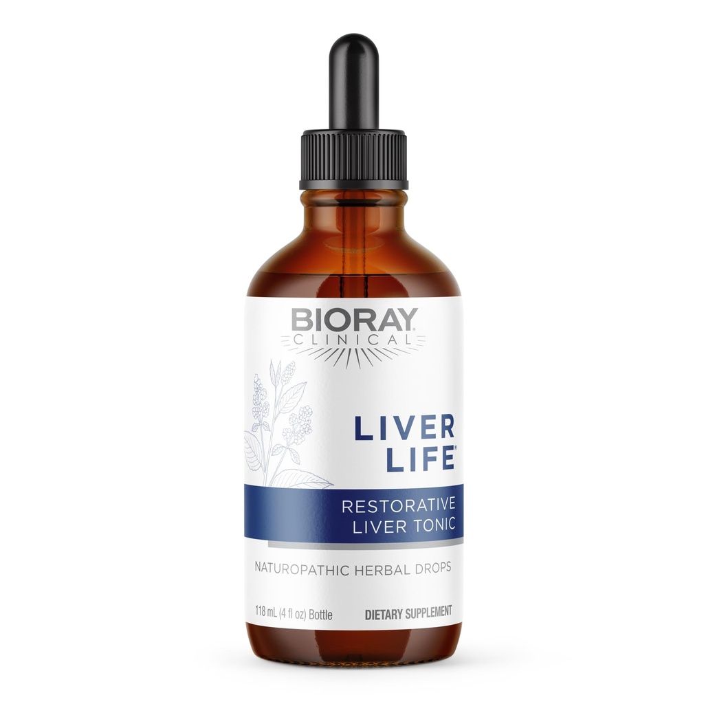 BIORAY Κλινική ζωή του ήπατος - 4 fl oz - Ενισχύει την ηπατική δομή & λειτουργία - Μη ΓΤΟ, χορτοφάγοι, χωρίς γλουτένη
