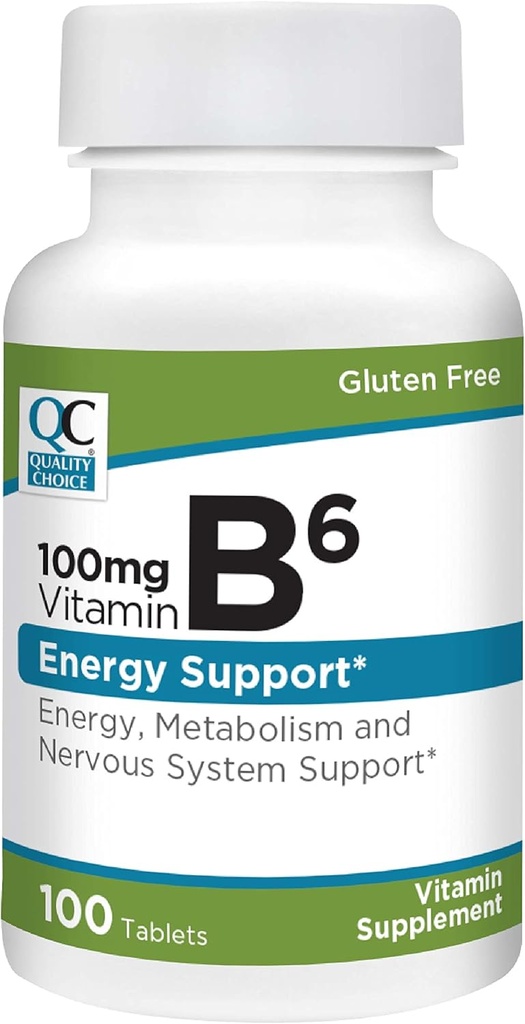 Quality Choice Vitamin B6 100 mg, 100 Tablet