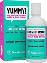 NovaFerrum Yummy 16 Fl Oz | 4 & Up | Demir / Tbsp | Gluten Free | Sugar-Free | Raspberry Grape