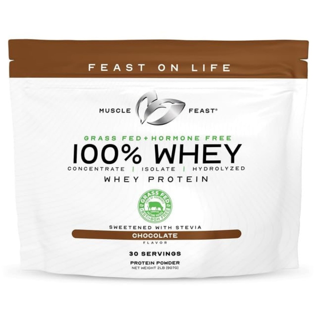 Kasbah 100% Grass Fed Whey Protein Toz, Tüm Doğal Hormonlar Ücretsiz Paure Kadınlar ve Erkekler için Whey Protein Tozu, Isolate & Hydrolyzed Protein Tozu - Çikolata, 2lb