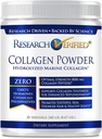 Araştırma Gerçekleştirilmiş® Collagen Toz - Hydrolyzed Marine Collagen - Unflavored - Skin Hydration and Elasticity, Muscle Recovery, Non GMO - 30 Scoops Per Konteyner - 1 Ay Supply