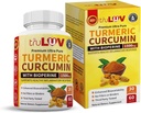 Turmeric Curcumin with Bioperine Ginger Supplement 1500 mg 60 Capsules- Health Non-GMO | Gluten Free