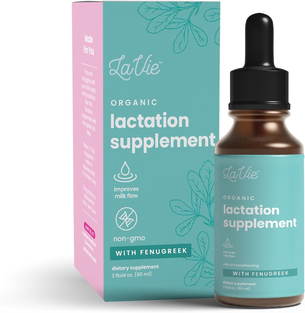 Meme Sütü'nü Desteklemek için Fenugreek-Based Lactation Supplement, Emziring Tincture, Süt Sağlamları artırmak (2 Fl. Oz)