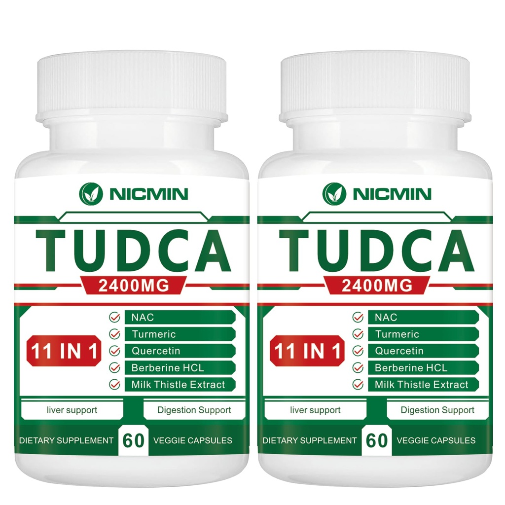 TUDCA Supplements 2400MG, Bile Salts Kompleks for Liver Detox & Gallbladder Cleanse, Erkekler ve Kadınlar için Anti-Aging, Digestive Health 120 Capsules