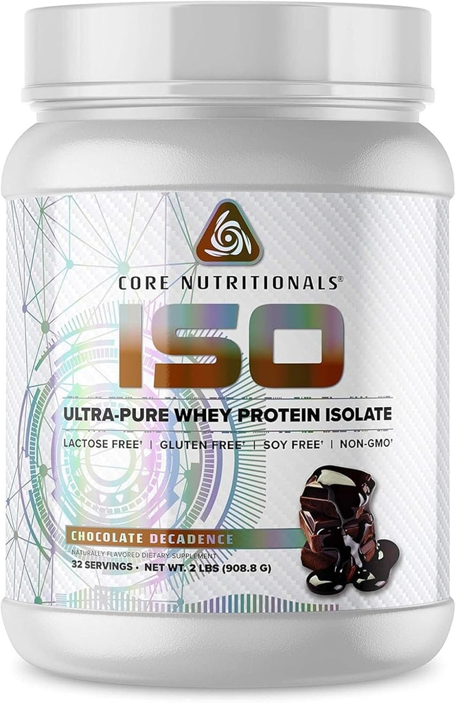 Core Nutritionals ISO, 100% Micro Filtreed, Zero Yapay Fillers, 25g Whey Protein Isolate, 32 Hizmet (Chocolate Decadence)