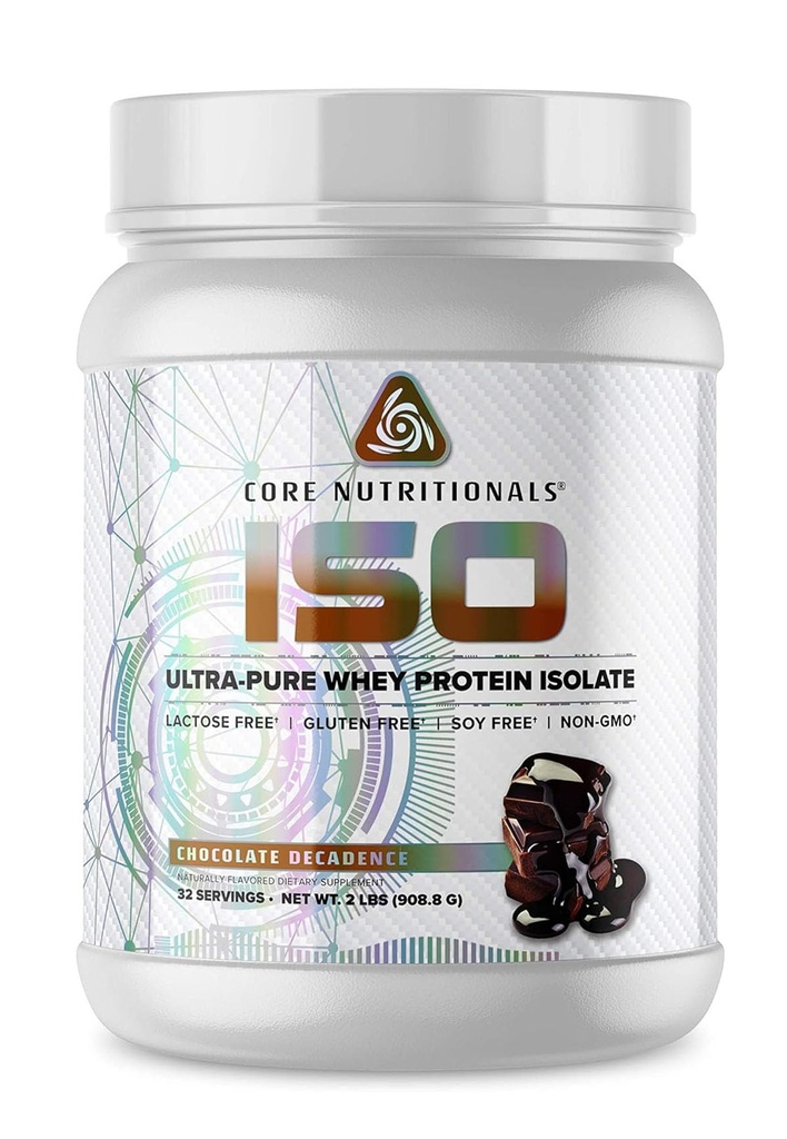 Core Nutritionals ISO, 100% Micro Filtreed, Zero Yapay Fillers, 25g Whey Protein Isolate, 32 Hizmet (Chocolate Decadence)