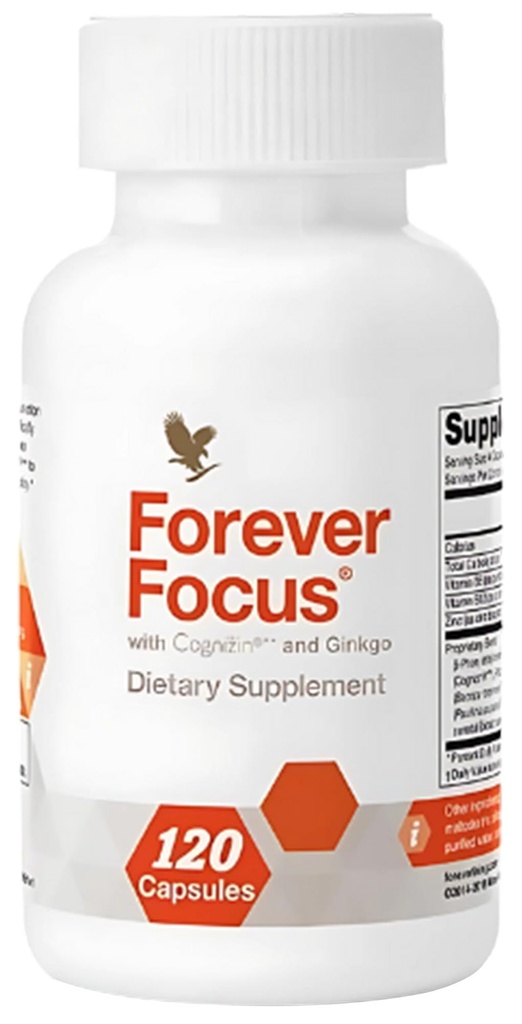 Forever Living - Forever Focus - Εγκεφαλική σαφήνεια και εστίαση με Cognizin, Bacopa και βιταμίνες - για μαθητές, επαγγελματίες και ηλικιωμένους - 120 κάψουλες