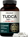 TUDCA 500mg με OX Bile 125mg ανά υπηρεσία, 120 κάψουλες – Bile Salts Υποστήριξη, Υψηλή Απορρόφηση Livamate Formula 