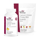 Bariatrik Avantajı Demir ile Ultra Solo - Citrus, 30 Kont ve Kalsiyum Citrate Chewy Bites 500 mg - Assorted Fruit Flavor,90 Kont