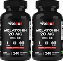 Melatonin 20 mg - 240 Hızlı Dissolve Tabletler - Uyuşturucu Ücretsiz - Doğal Berry Flavor - Vejetaryen, Non-GMO, Gluten Free 240 (Pack of 2)