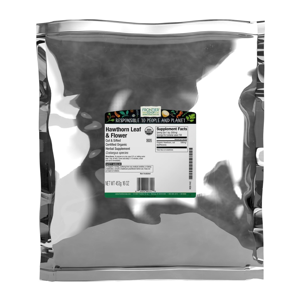 Frontier Co-op Organik Cut & Sifted Hawthorn Herb 1lb
