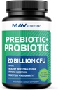 Kadınlar ve Erkekler için prebiyotikler ve Probiyotikler | Gut Health & Bloating Relief | Synbiyotik with 20 Milyar CFU Lactobacillus & Bifidobacterium | Raf-Stable | Vegetarian | 60 Ct.
