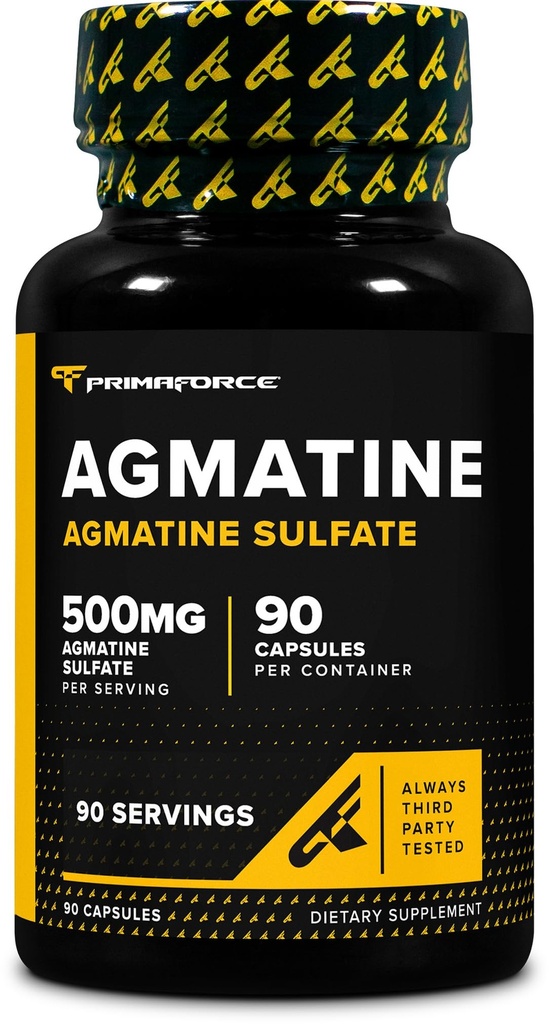 Primaforce Agmatine Sulfate 500mg, 90 Κάψουλες - Μη ΓΤΟ, συμπλήρωμα χωρίς γλουτένη