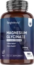 KiloWorld Magnezyum Glycinate Capsules 200 mg - 180 Capsules (3 Ay) B6 - Bio available Magnezyum Glycinate Supplements - Third-Party Tested, Vegan, Non-GMO, & Allergen-Free-Free