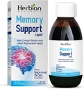 HERBION Naturals Memory Support Liquid - Beyin Fonksiyonlarını ve Absent Mindedness'i iyileştirmeye yardımcı olur, Ginkgo Biloba, Yetişkinler ve Çocuklarla 12 Yıl boyunca Sağlıklı Mood Seviyeleri koruyun, 5 fl oz, 150 ml