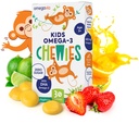 Omega 3 Gummies - Ultra-High DHA Chewable Gel Gummy - Omega 3 for Kids Supports Brain & Eye Health - Sugar-Free Natural Fruit Flavor - Omega 3 Fish Oil Gummies (30 Count)