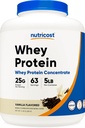 Nutricost Whey Protein Powder, Vanilla, 5 pounds - Whey Protein Concentrate